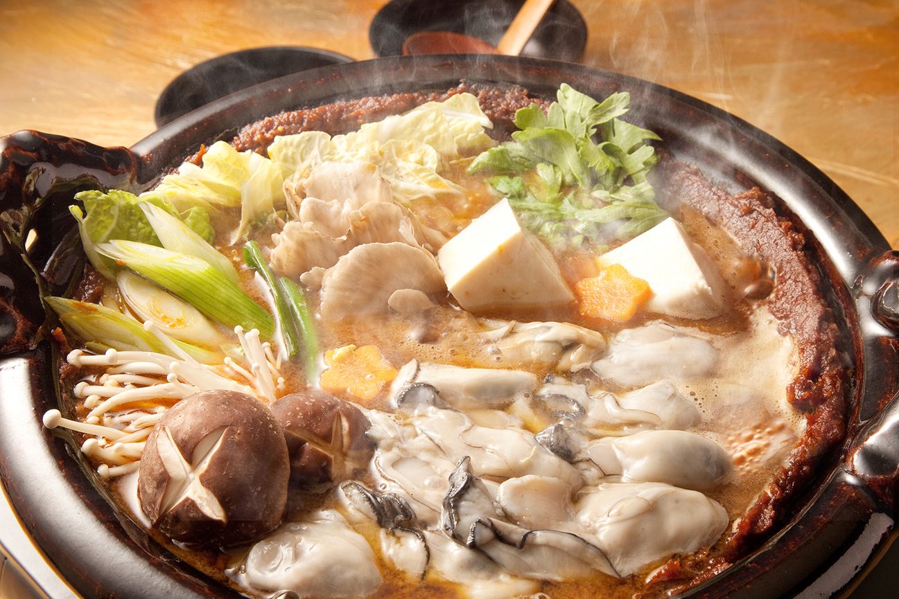 Oyster and mushroom hot pot (kaki nabe)