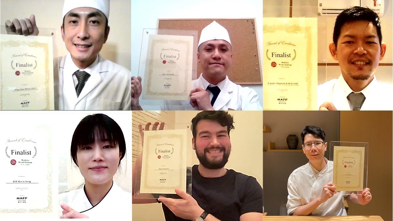 The 9th Washoku World Challenge Special Online Lessons for 6 Finalists