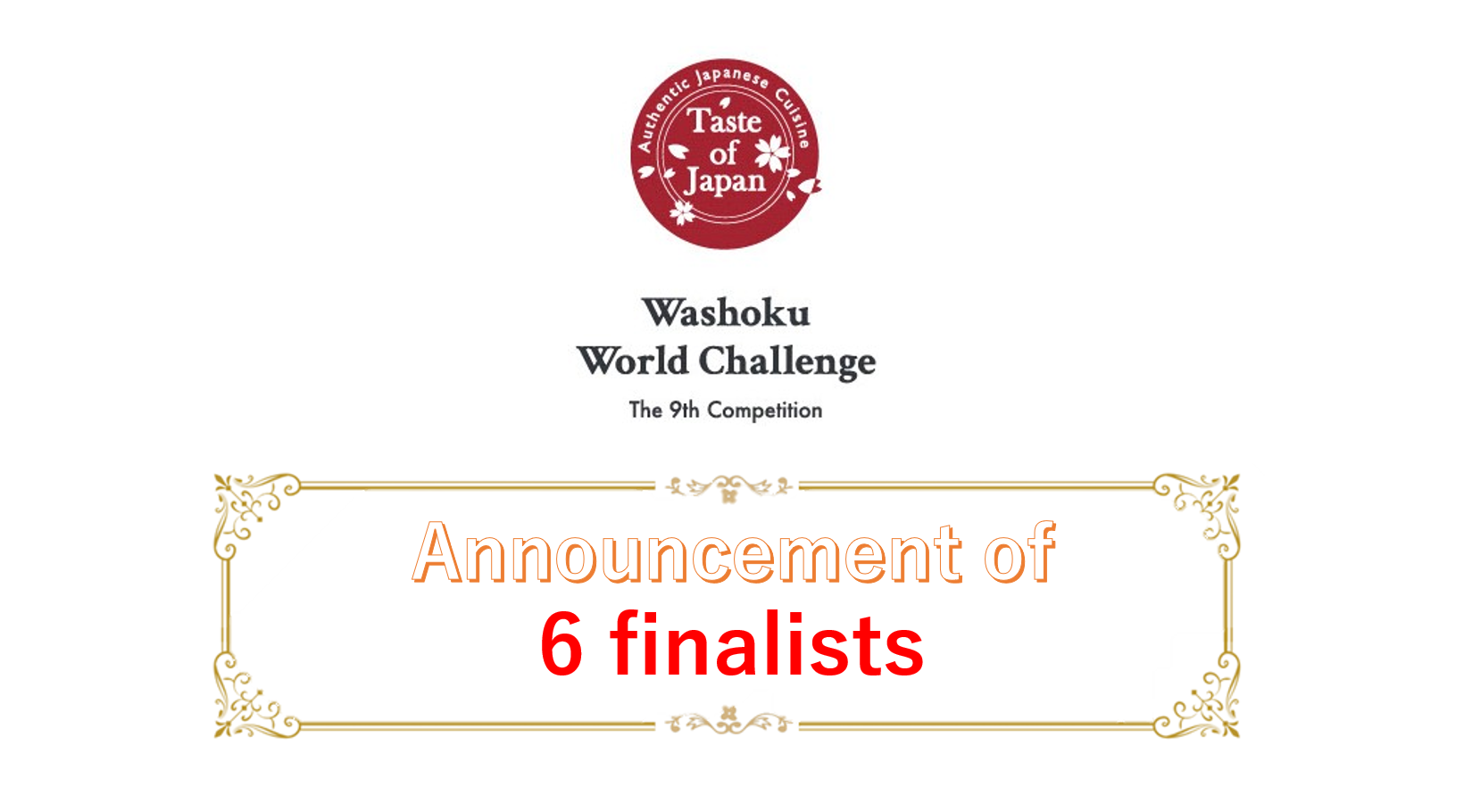 Announcement of the Finalists of the 9th Washoku World Challenge