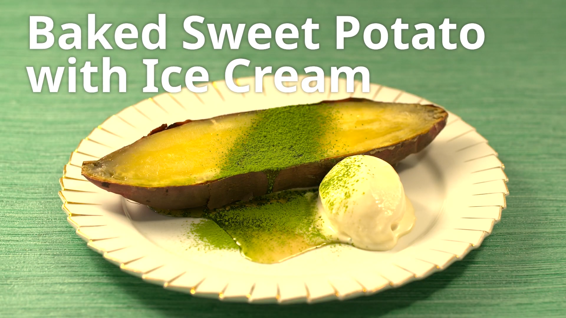 Baked Sweet Potato with Ice Cream