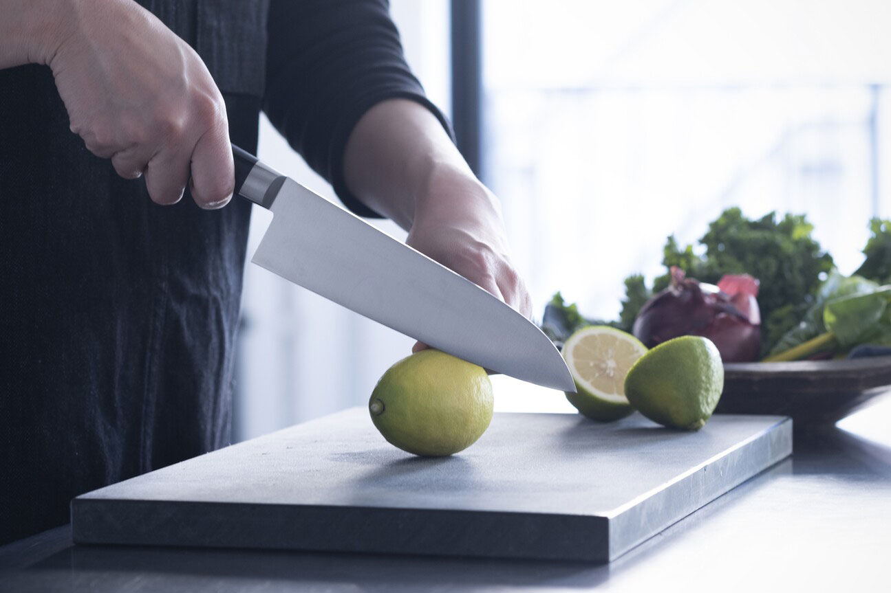 The santoku knife is perhaps the most common type used in Japanese households. (Photo: KAMA-ASA)