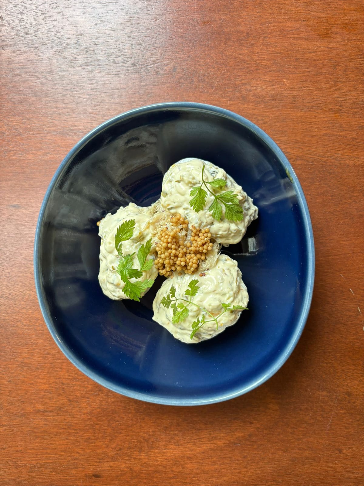 Œuf mayo gribiche, chou fermenté