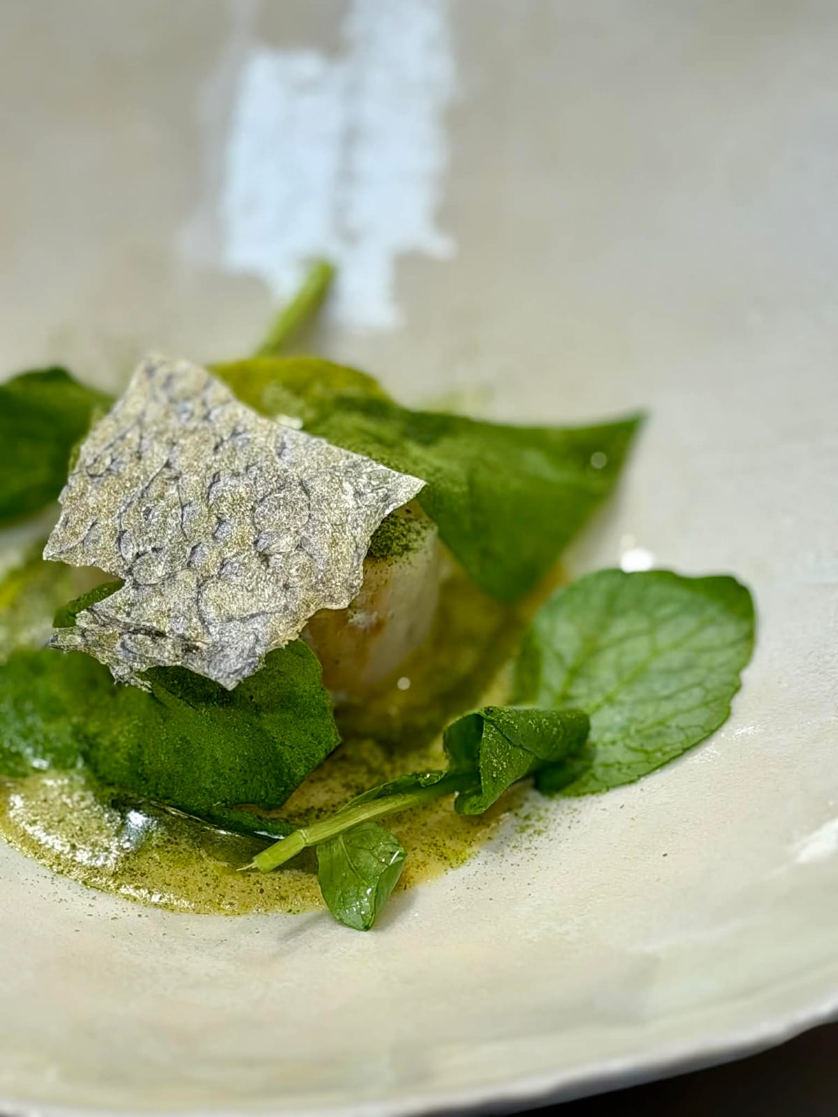 Merlu confit à l’huile d’olive, beurre blanc Yuzu Kosho